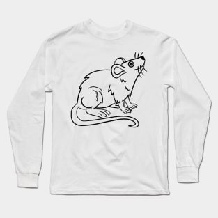 Stick figure mouse Long Sleeve T-Shirt